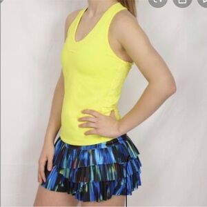 Lucky in Love Entwine Racerback neon yellow tank small
